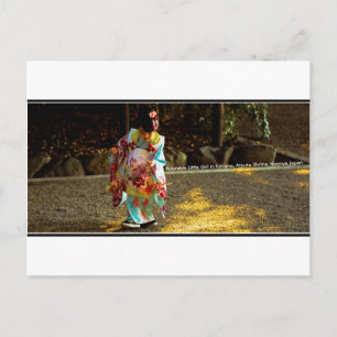 © Adorable Girl in Kimono, Atsuta Shrine, Nagoya Postcard
