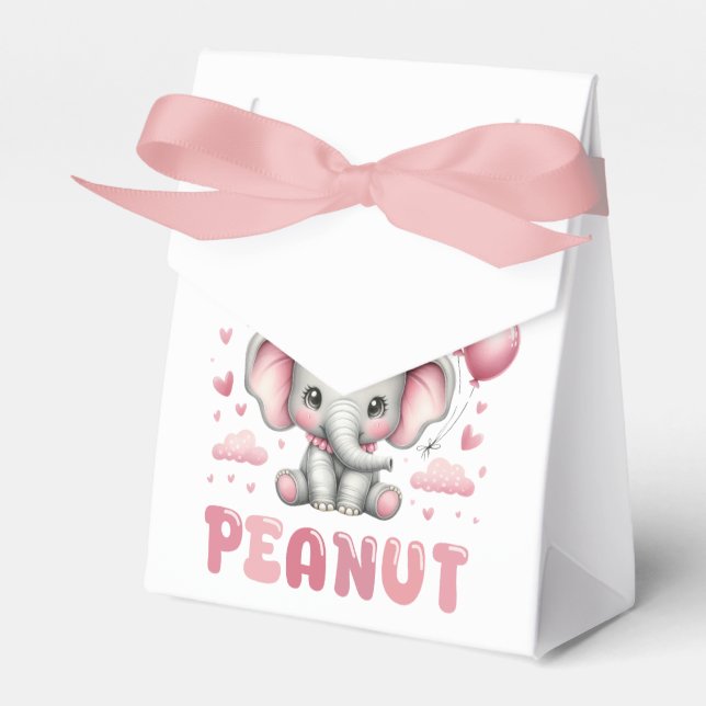 Adorable Girl Little Peanut  Favor Box (Front Side)
