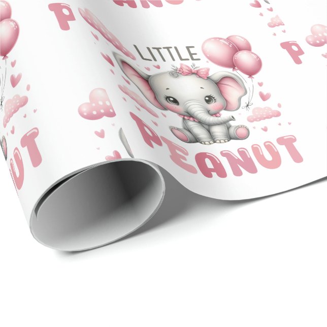 Adorable Girl Little Peanut  Wrapping Paper (Roll Corner)