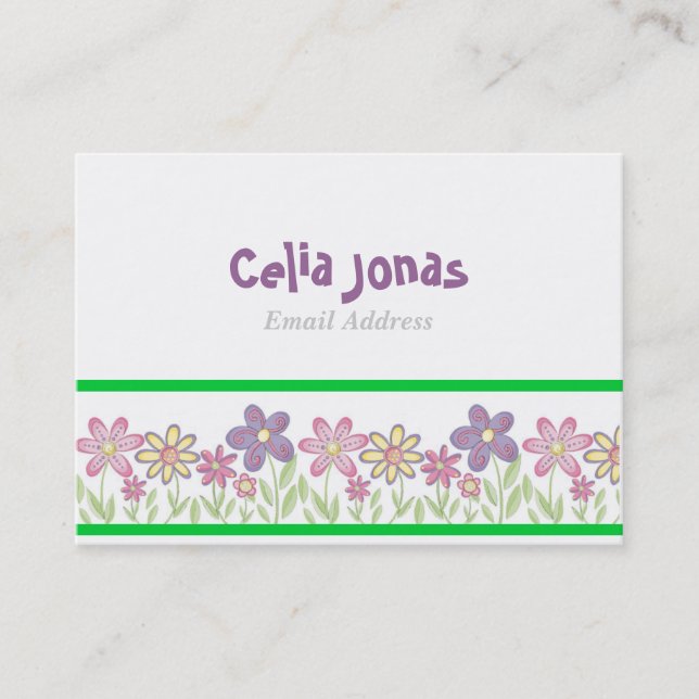 Adorable Girls Profile Card Template (Front)