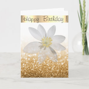 Adorable Girly,Daisy ,Glittery,Bokeh ,Personalized Card