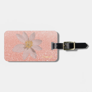 Adorable Girly,Daisy ,Glittery,Bokeh ,Personalized Luggage Tag