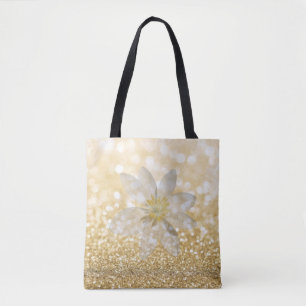 Adorable Girly,Daisy ,Glittery,Bokeh Tote Bag