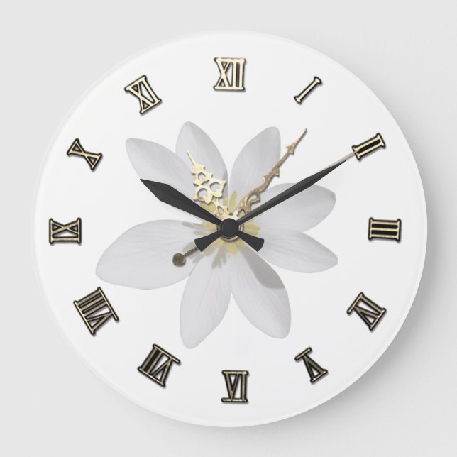 Adorable Girly,Daisy ,White Large Clock (Front)