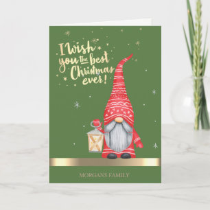 Adorable Gnome Holiday Card