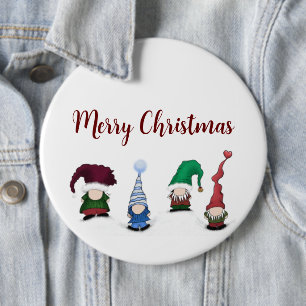 Adorable Gnome Posse 6 Inch Round Button