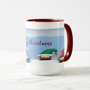 Adorable Gnome Posse Mug à café à deux tons