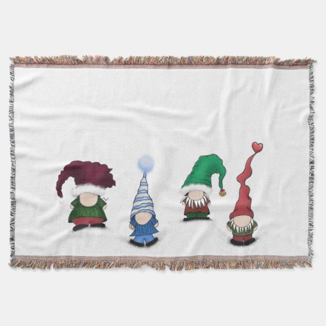 Adorable Gnome Posse Throw Blanket (Front)