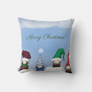 Adorable Gnome Posse Throw Pillow