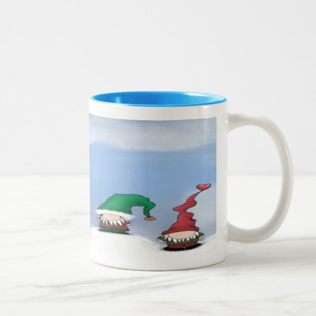 Adorable Gnome Posse Two-Tone Coffee Mug (Right)