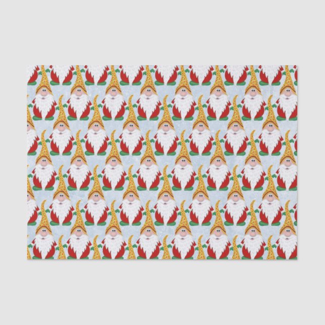Adorable Gnome Xmas Christmas Kids Tissue Paper (Front)