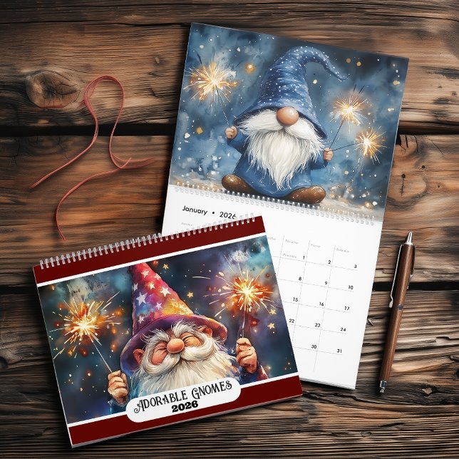 Adorable Gnomes 2027 Two Page Large Calendar (Creator Uploaded)