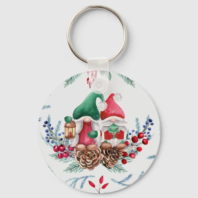 Adorable Gnomes  Keychain (Front)