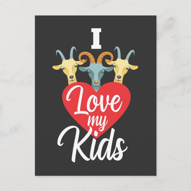 Adorable Goat Lover Mom Humour Animal Family Postcard (Front)