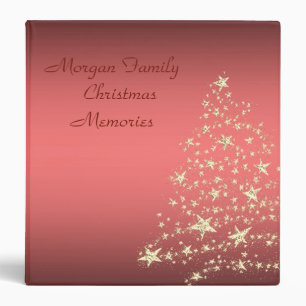Adorable Gold Christmas Tree Binder