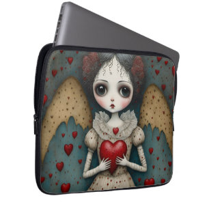 Adorable Gothic Valentine Doll Laptop Sleeve