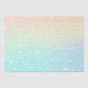 Adorable Gradient Glitter, Green, Peach Tissue Paper