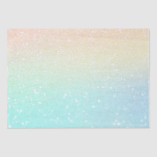 Adorable Gradient Glitter, Green, Peach  Tissue Paper