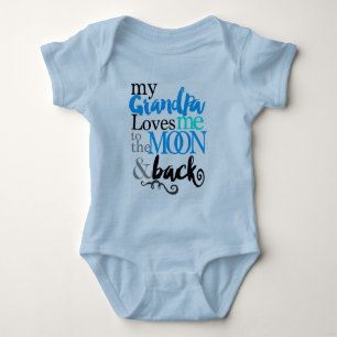 Adorable Grandpa Loves Me Up To The Moon - Baby Bodysuit
