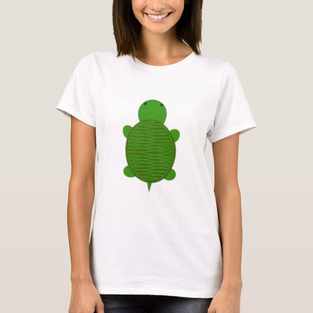 Adorable Green Turtle T-Shirt (Front)