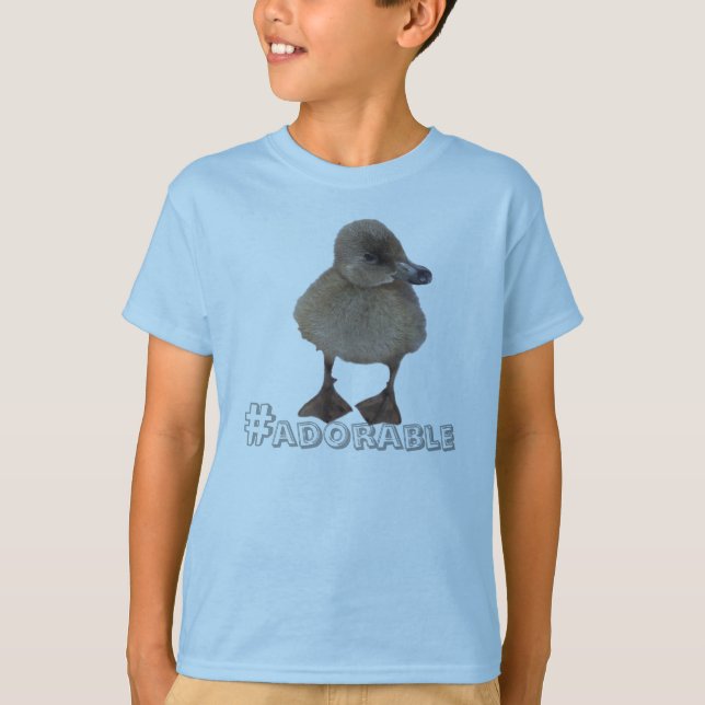 Adorable Grey Duckling Photograph Personalized T-Shirt (Front)