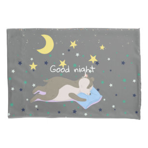 Adorable grey pattern kids pillowcase