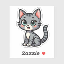 Adorable Grey Tabby Kitten – Pastel Style