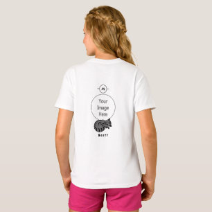 Adorable Grey Tabby Kitten Sleep Name Tag T-Shirt