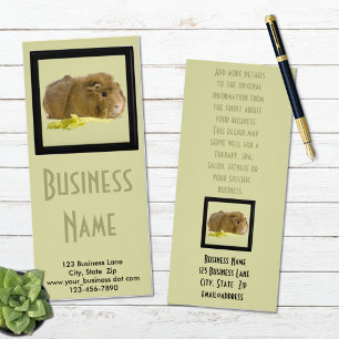 Adorable Guinea Pig Eating Celery Photography Rack Card