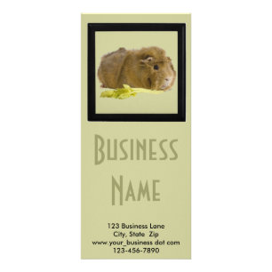 Adorable Guinea Pig Eating Celery Photography Rack Card