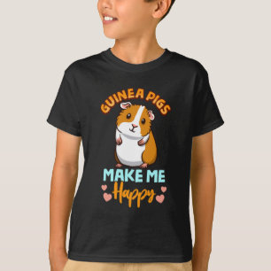 Adorable Guinea Pigs Make Me Happy T-Shirt