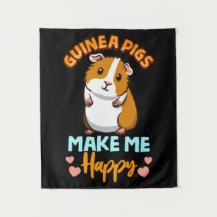 Adorable Guinea Pigs Make Me Happy Tapestry