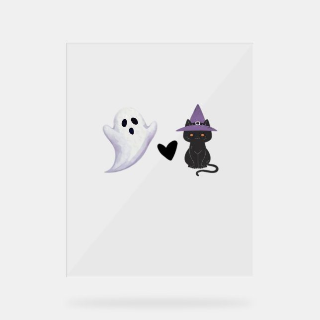 Adorable Halloween Duo Friendly Ghost et Black Ca (Recto)