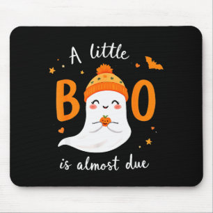 Adorable Halloween Ghost A Little Boo Is Almost Du Mouse Pad