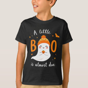 Adorable Halloween Ghost A Little Boo Is Almost Du T-Shirt
