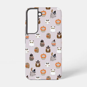 Adorable Halloween Owls Pattern Samsung Galaxy Case