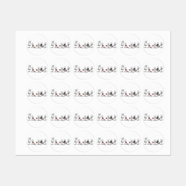 Adorable Halloween Stick Figure Scene (Sheet)