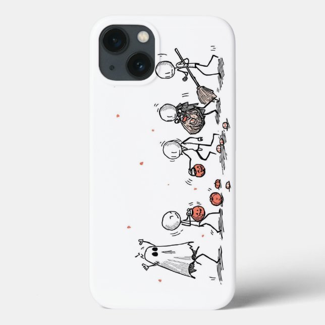Adorable Halloween Stick Figure Scene Case-Mate iPhone Case (Back)