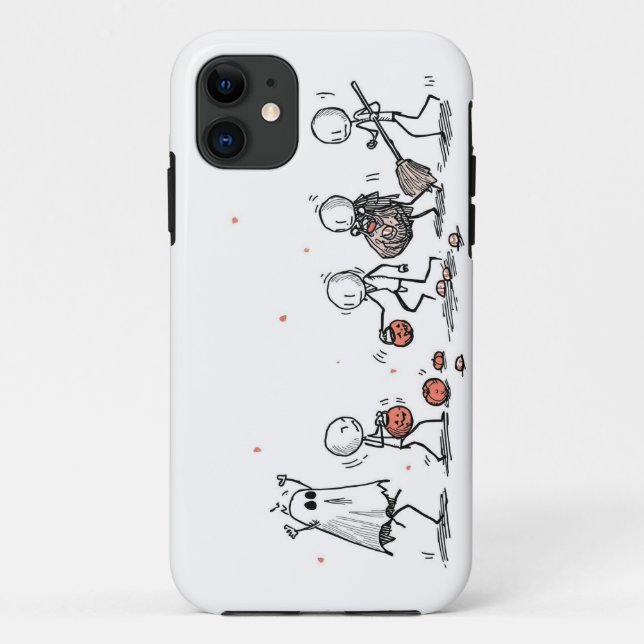 Adorable Halloween Stick Figure Scene Case-Mate iPhone Case (Back)