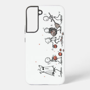 Adorable Halloween Stick Figure Scene Samsung Galaxy Case