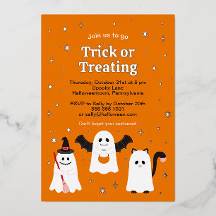 Adorable Halloween Trick or Treating Ghosts Custom