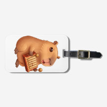 Adorable Hamster Rustic Straw Hat – LugLuggage Tag