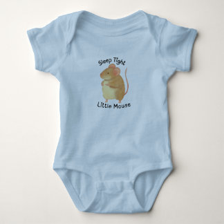 Adorable Hand-Painted Mouse Baby Bodysuit