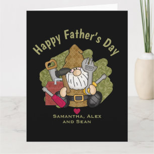Adorable Handyman & Carpenter Garden Gnome Card