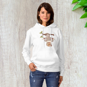 Adorable Hanging Monkey with Football Hoodie