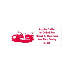Adorable happy dolphins cartoon illustration self-inking stamp
