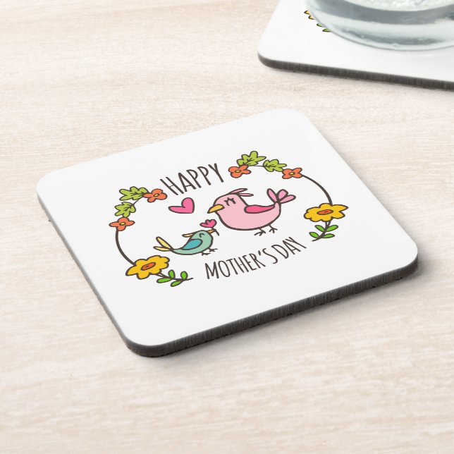 Adorable Happy Mother's Day | Coaster (Left Side)