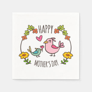 Adorable Happy Mother's Day   Napkin