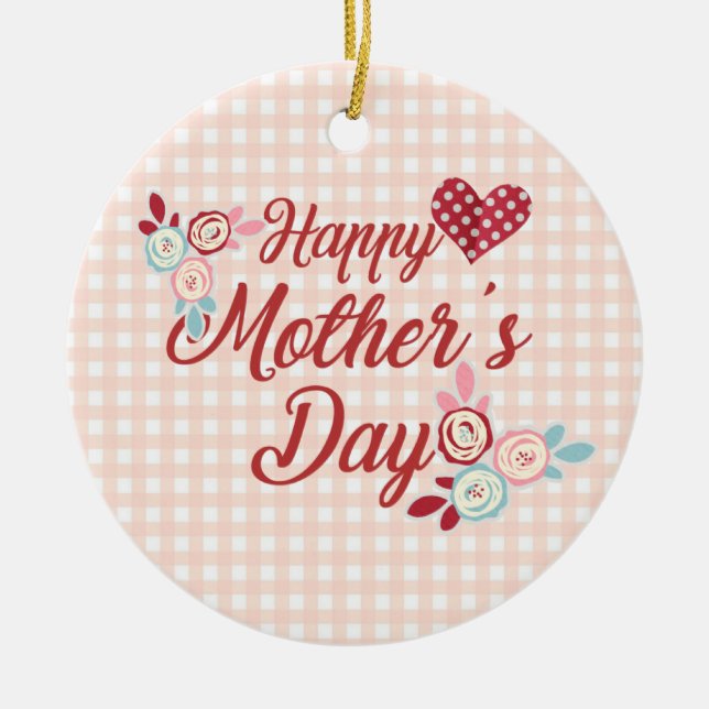 Adorable Happy Mother's Day | Ornament (Front)