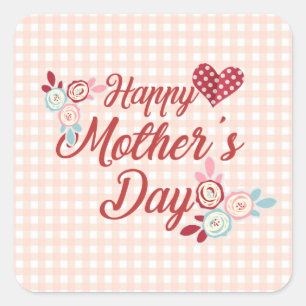 Adorable Happy Mother's Day Sticker